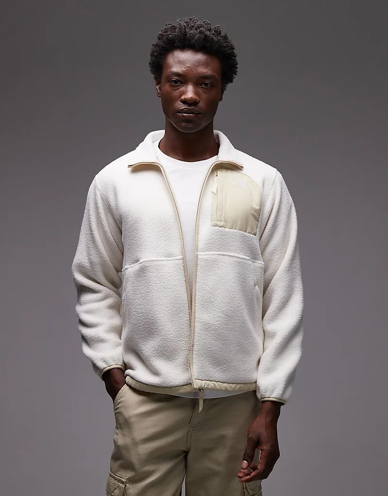 

Плотная флисовая куртка North Face Yumiori Off Peak с застежкой-молнией и цветными блоками, кремового цвета