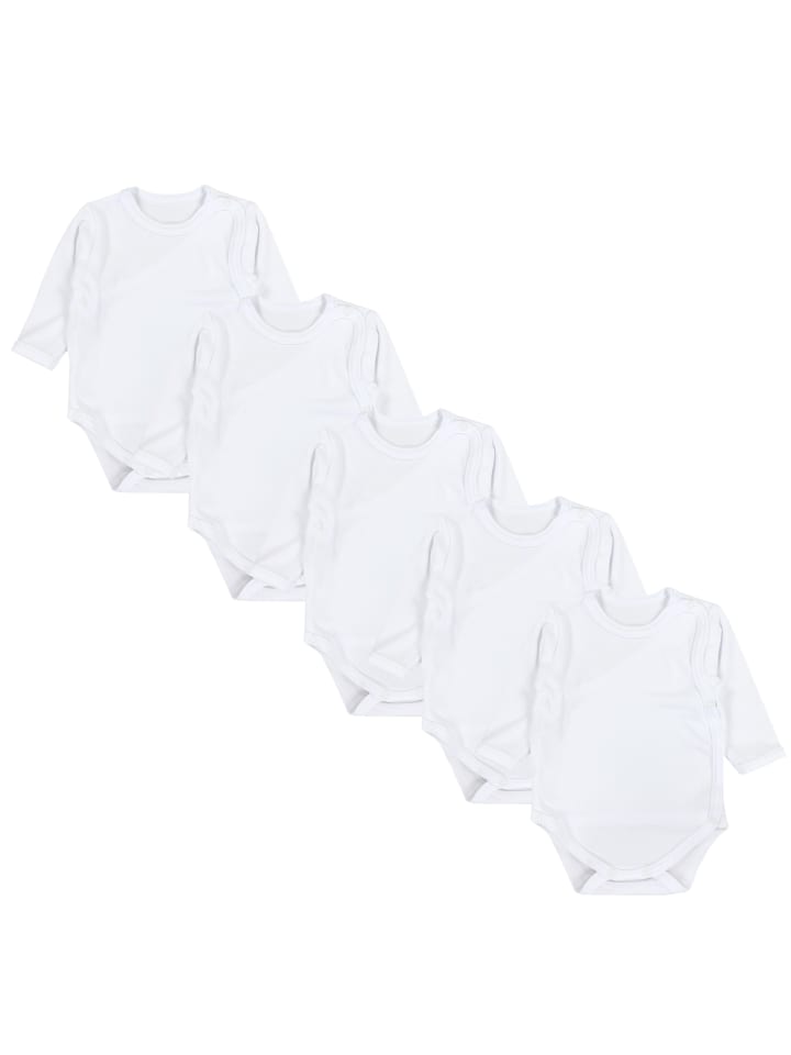 

TupTam Детские боди с длинными рукавами и запахом, комплект из 5 штук, белого цвета