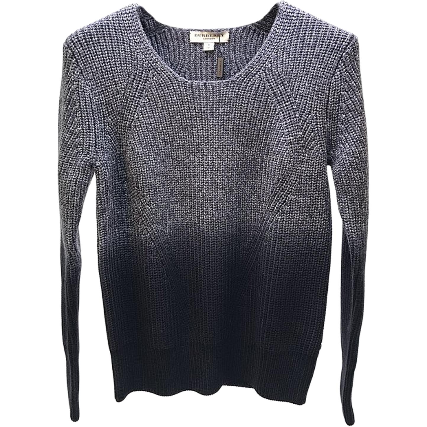 

Burberry Трикотажный свитер для женщин, серый, с круглым вырезом, умеренная посадка