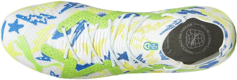 Мужские футбольные бутсы PUMA Nmj X Future Ultimate для твердого и искусственного покрытия, шипованные, для твердого покрытия - синие, белые, белый/синий — фото 3