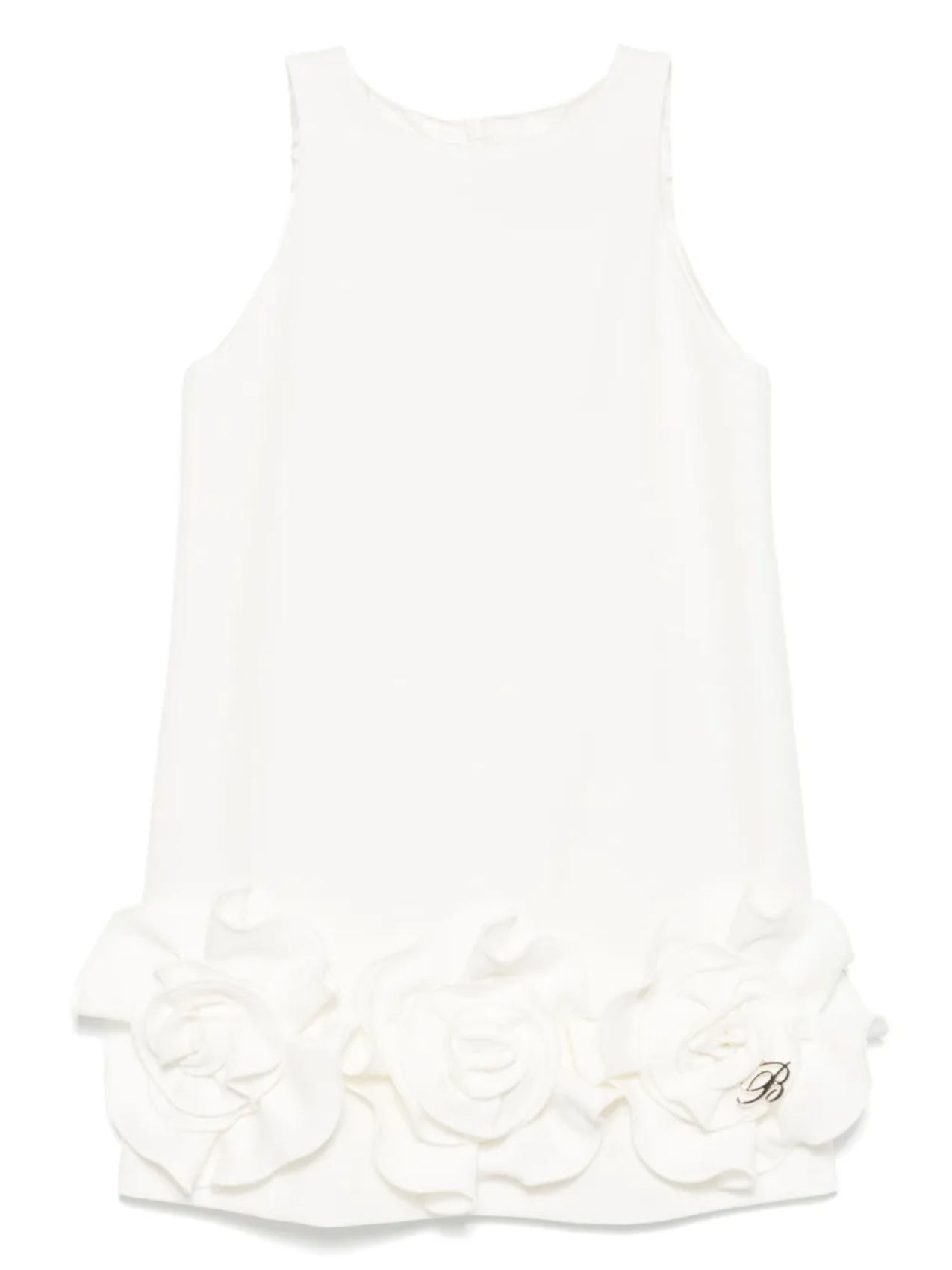 

Miss Blumarine платье с цветочной аппликацией, белый