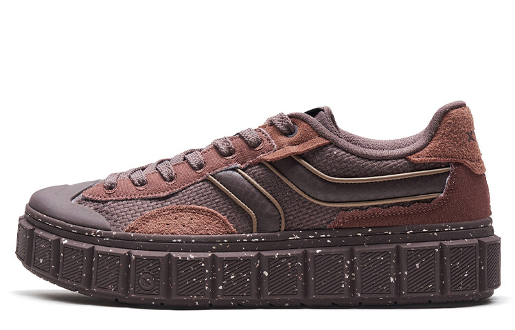 

Кроссовки XTEP Skateboarding Shoes Men Low-top Walnut Brown/agarwood Brown, коричневый