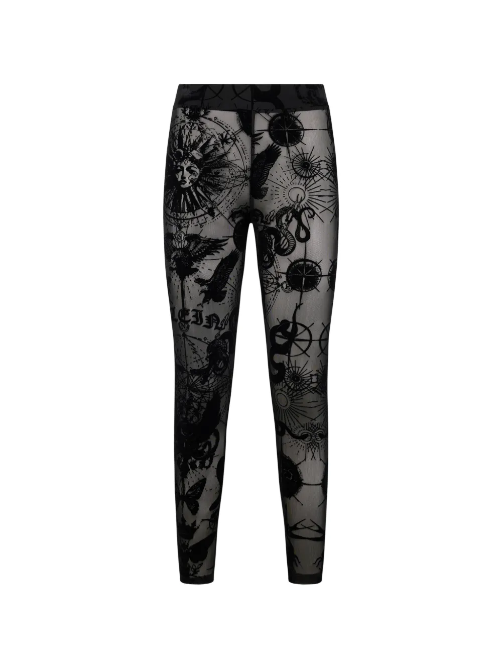 

Леггинсы с вышивкой Philipp Plein, черный