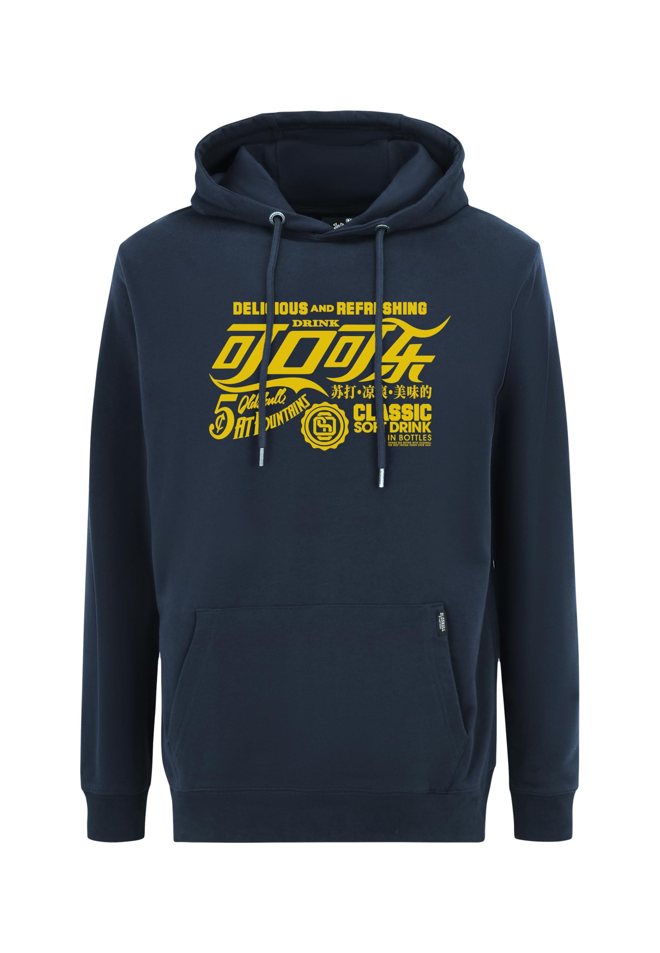 

Oldskull Толстовка 'RETRO REFRESHING TYPOGRAPHY GRAPHIC' в темно-синем цвете