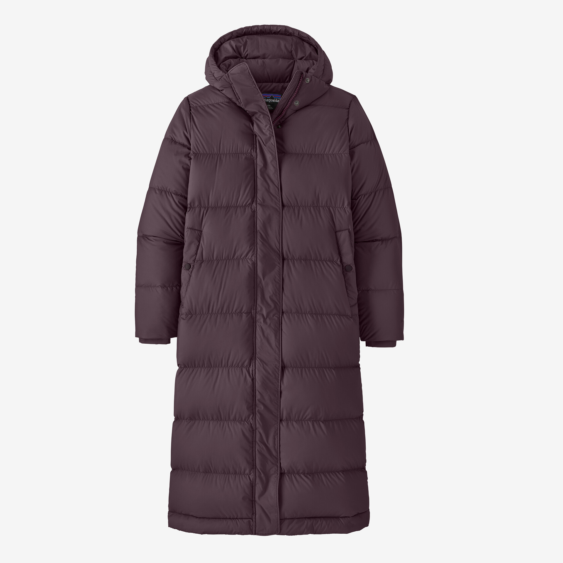 

Женская длинная парка Silent Down Patagonia, цвет Obsidian Plum