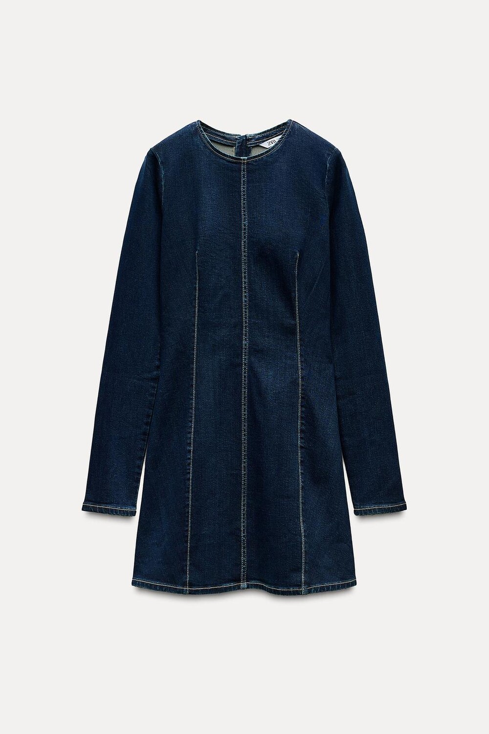 

Платье из джинсовой ткани TRF ZARA, темный индиго