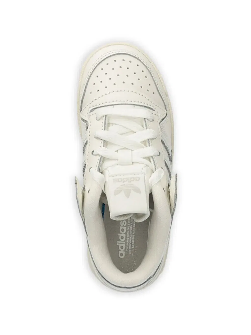 Перфорированные кроссовки Forum с низкими полосками Adidas Kids, белый — фото 4