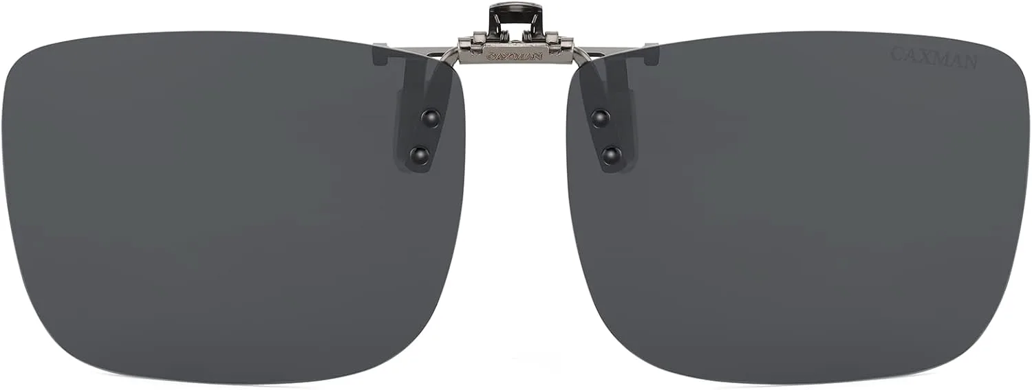 

Поляризованные солнцезащитные очки CAXMAN с зажимом для ношения поверх очков с диоптриями, для мужчин и женщин, с защитой от ультрафиолетового излучения, Grey