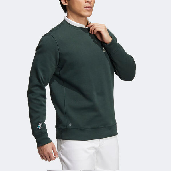 Толстовка Men's adidas Logo Printing Round Neck Long Sleeves Pullover Green, зеленый — фото 4