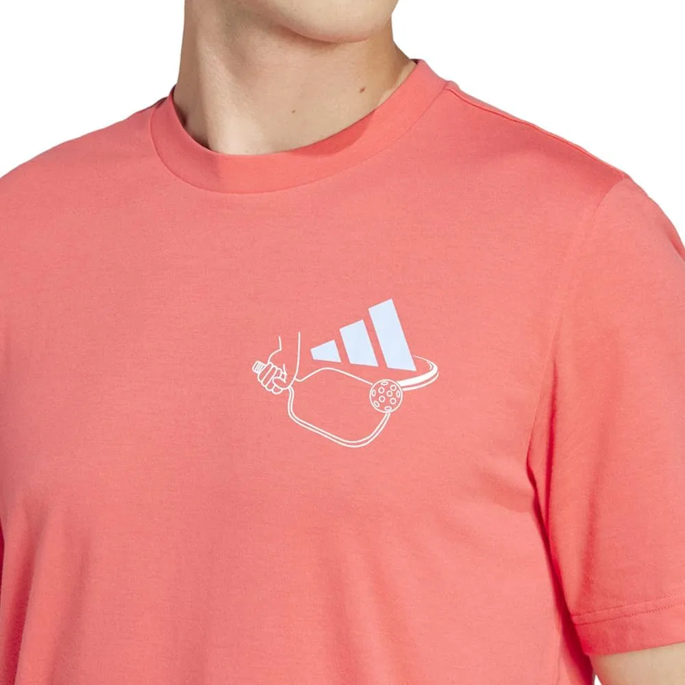 Футболка с принтом Adidas Mens Pickleball Served, красный — фото 4