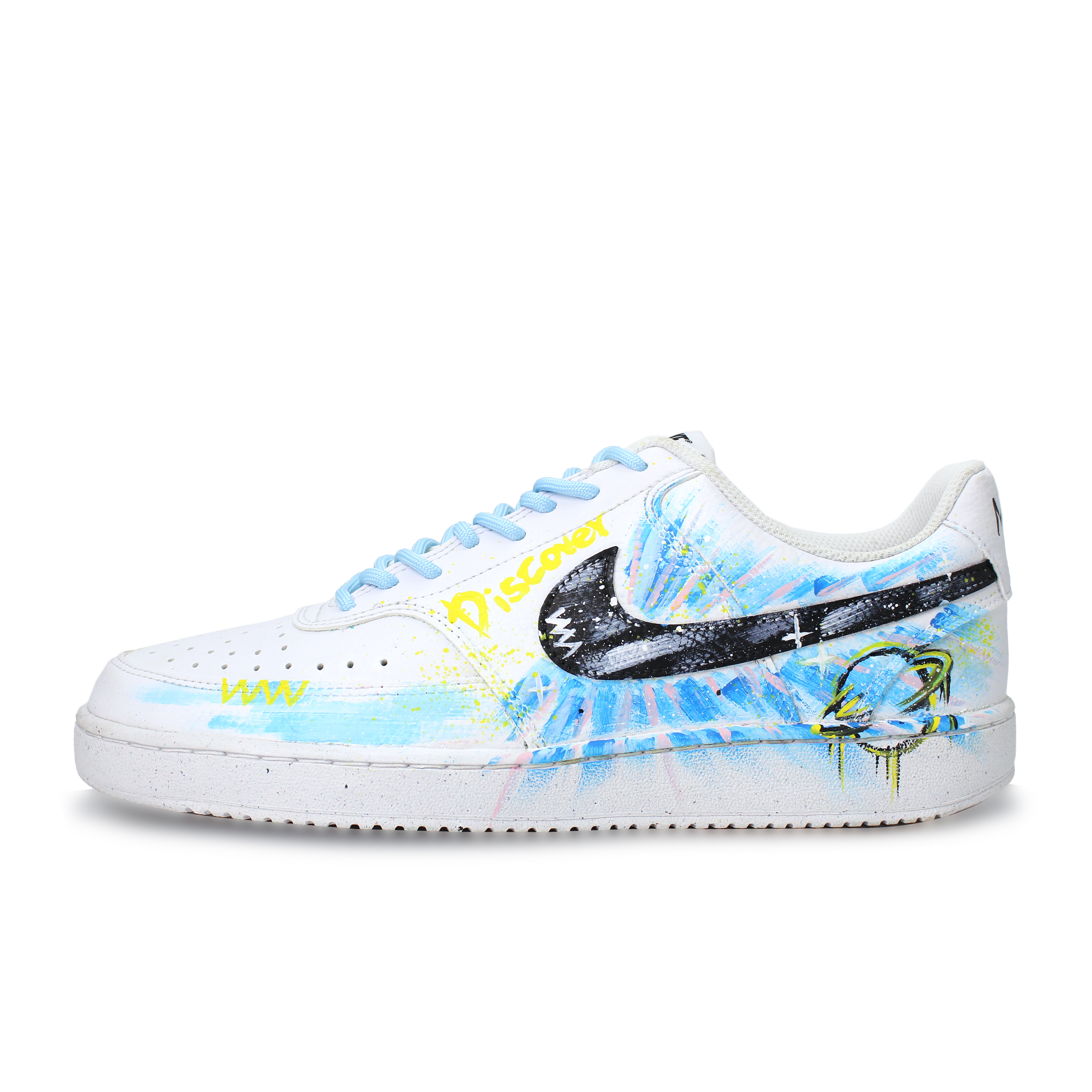

Nike Кроссовки для скейтбординга Court Vision 1, мужские, низкие, белые, черные, синие, желтые, розовые