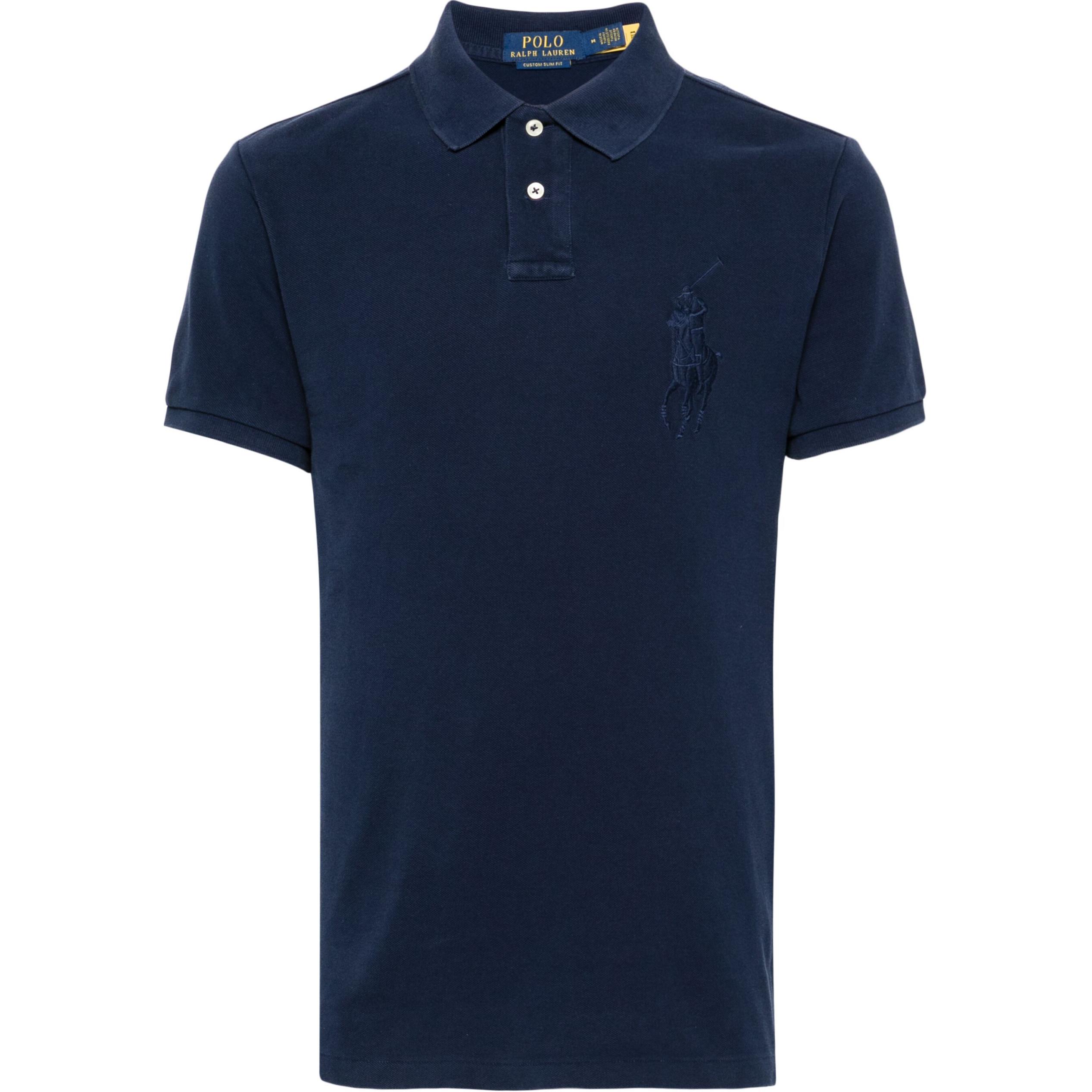 

Кастомная Slim Fit Big Pony поло Polo Ralph Lauren, синий