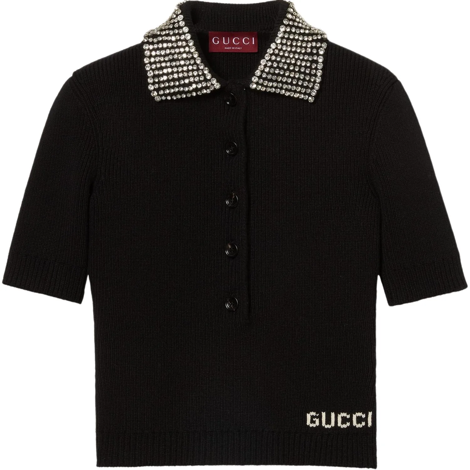GUCCI Свитер Women's Black Lapel Moderate Others
