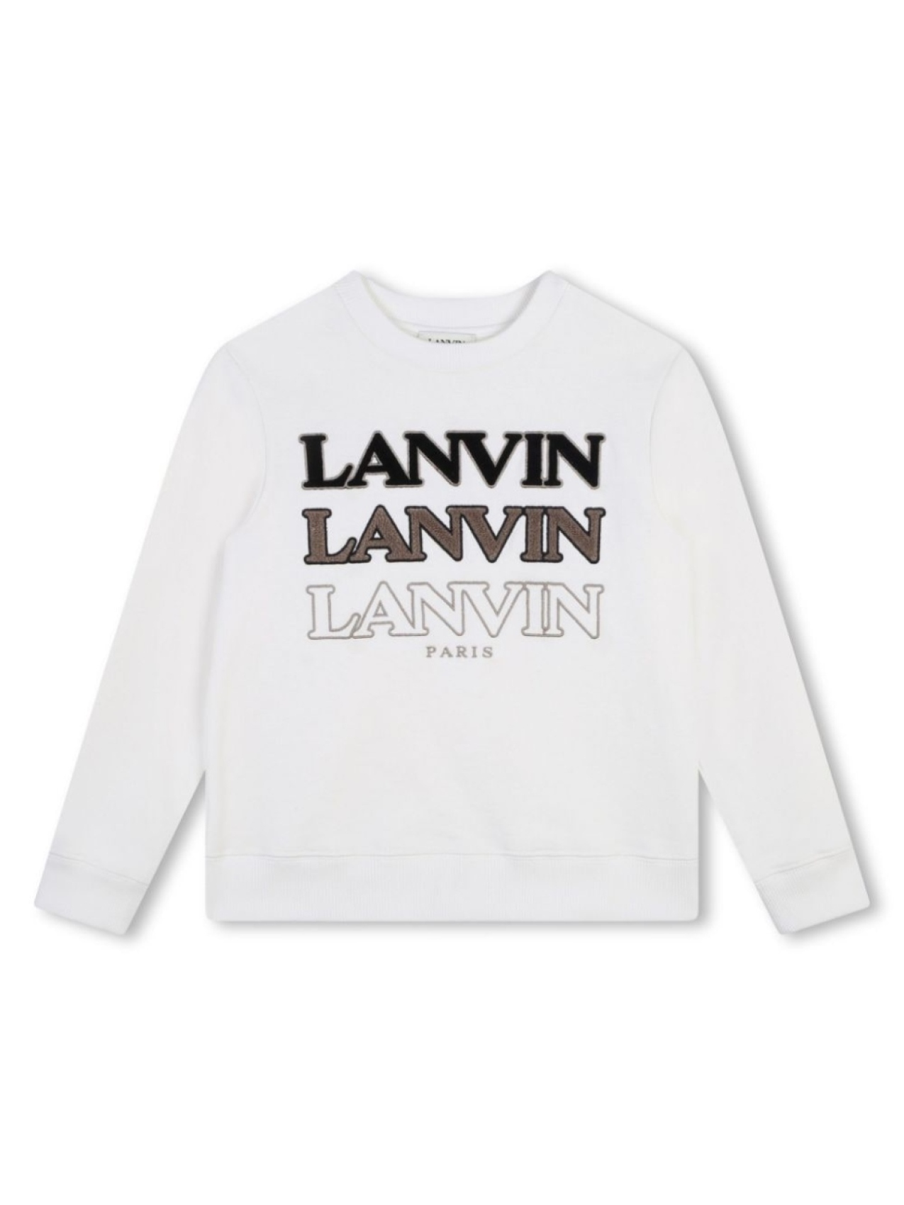 

Lanvin Enfant толстовка с вышитым логотипом, белый