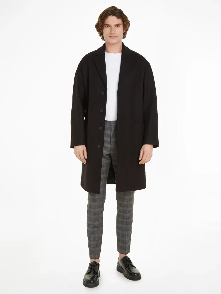 

Шерстяное пальто Calvin Klein "MODERN WOOL BLEND COAT" с фирменной этикеткой, цвет Ck Black