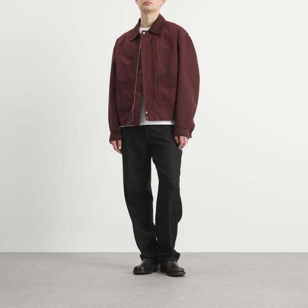 Бомбер из окрашенного хлопка Dries Van Noten, бордовый — фото 4