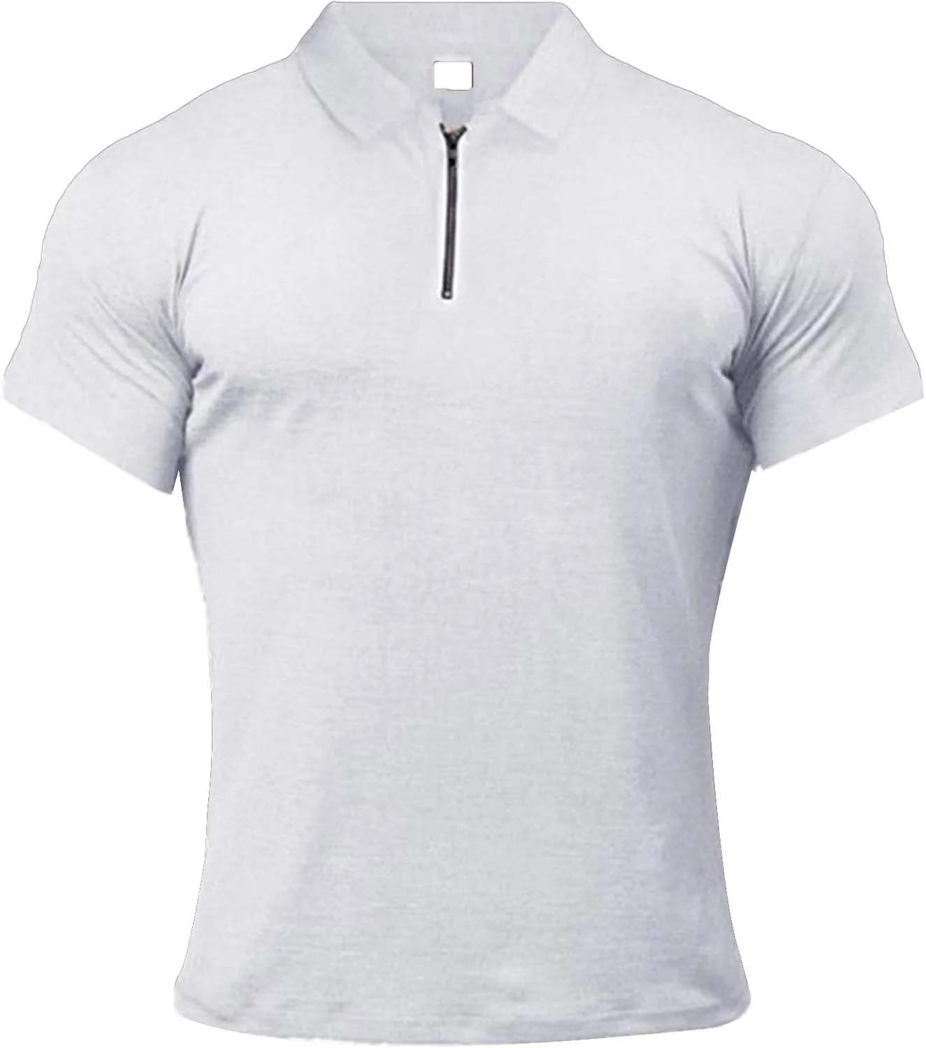 

Мужская поло для фитнеса с молнией и короткими рукавами Gsywaipei