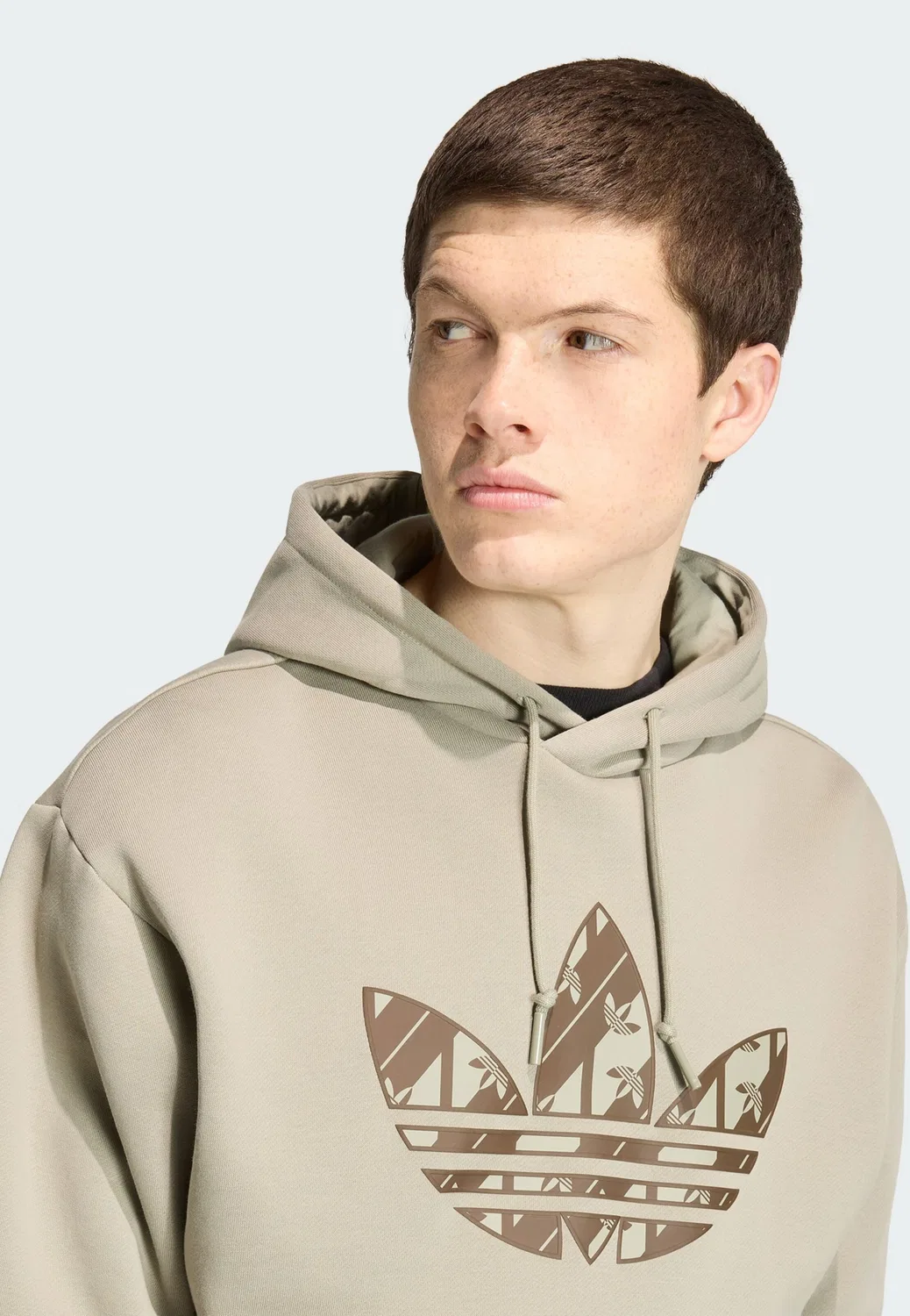 Толстовка Adidas Originals темно-бежевого цвета — фото 4
