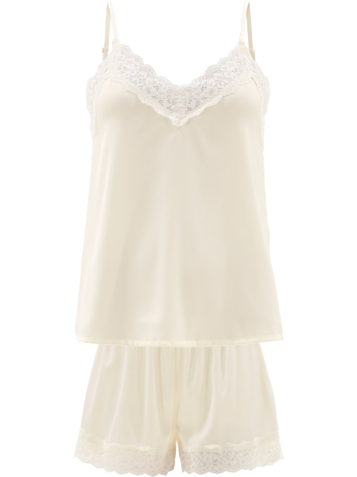 

Erwin Müller Атласные короткие шорты кремового цвета