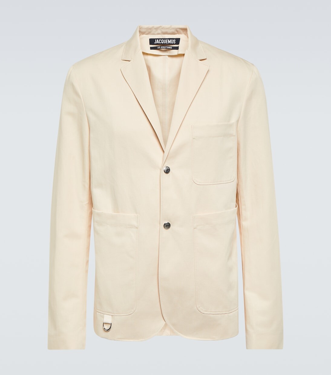 

La veste jean блейзер из хлопка и льна Jacquemus, бежевый