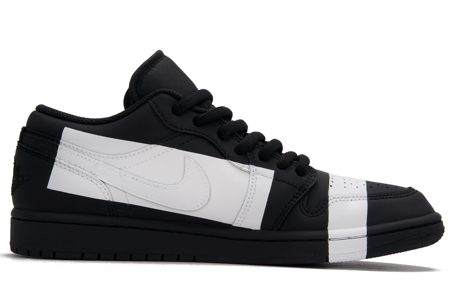 Jordan Кроссовки баскетбольные мужские Air 1 'Pixel K' Abrasion Resistant Low top Vintage Black White — фото 3