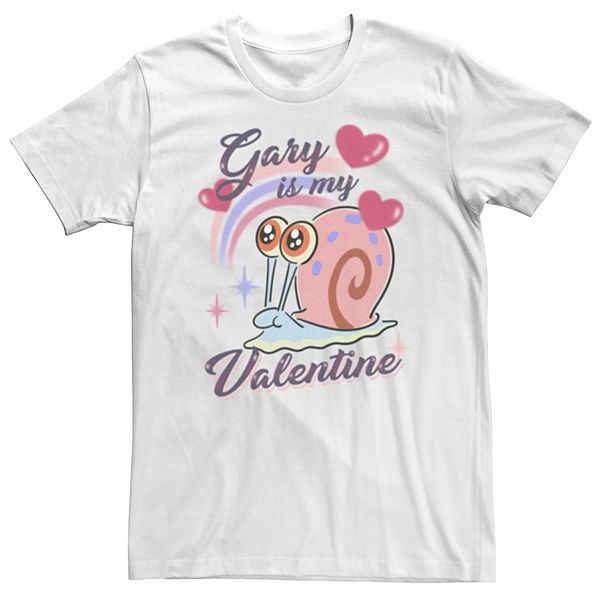 

Футболка Big & Tall Spongebob Squarepants Gary is my Valentine heart theme Licensed Character