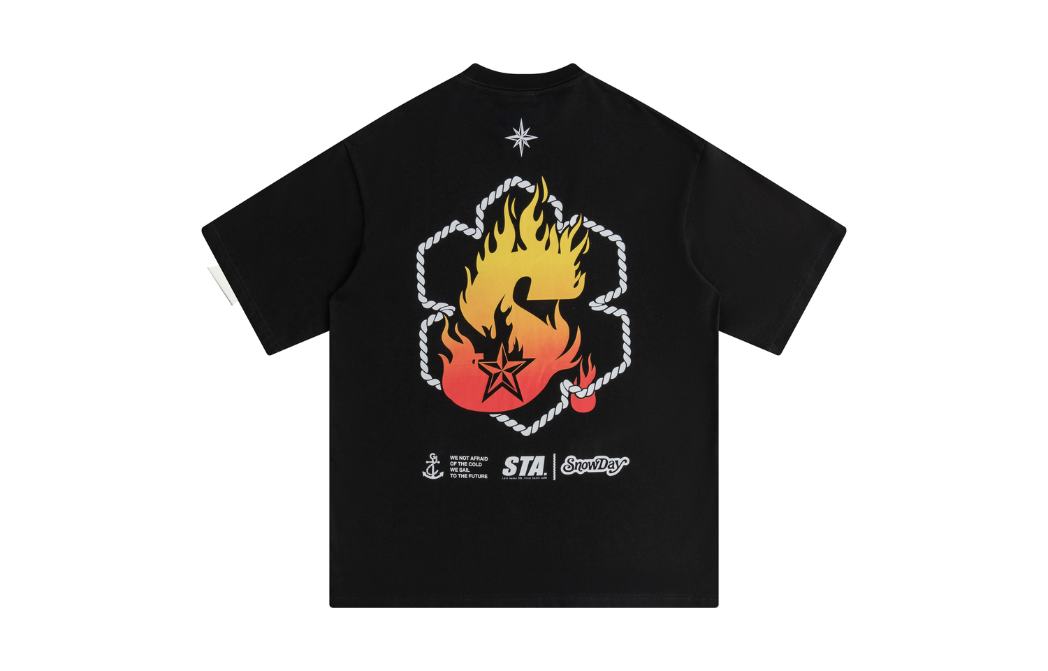 

Футболка унисекс черная коричневая Snowday