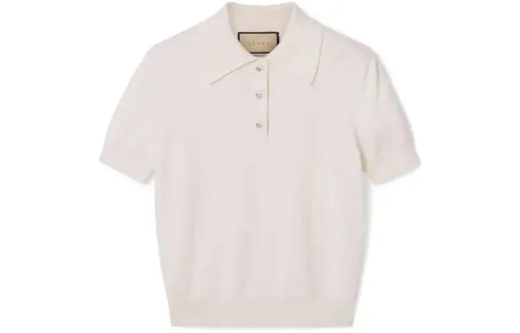 GUCCI Футболка-поло женская ivory white