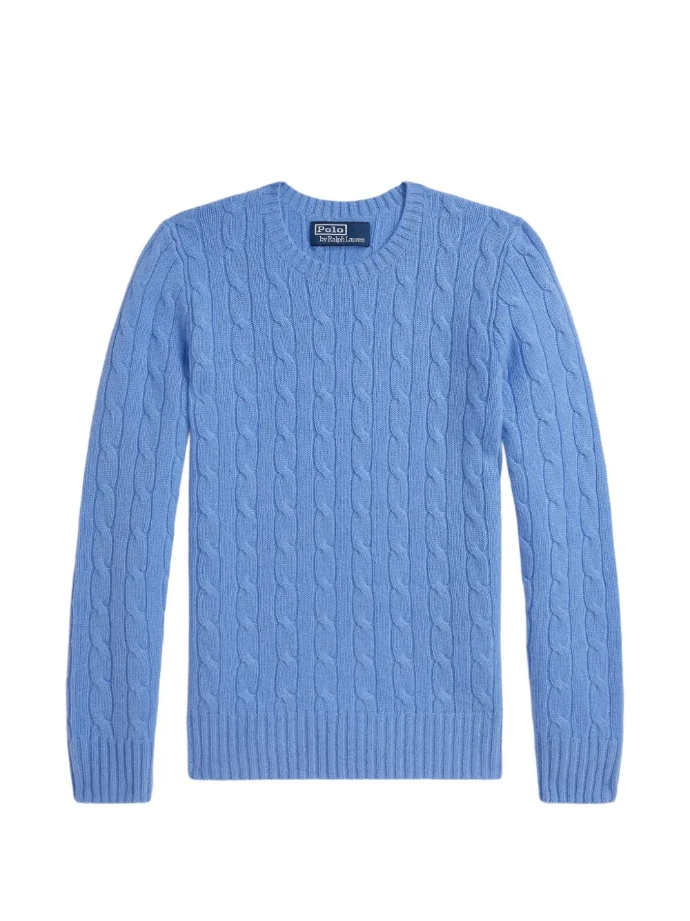 Свитер фактурной вязки с круглым вырезом Polo Ralph Lauren Kids, синий