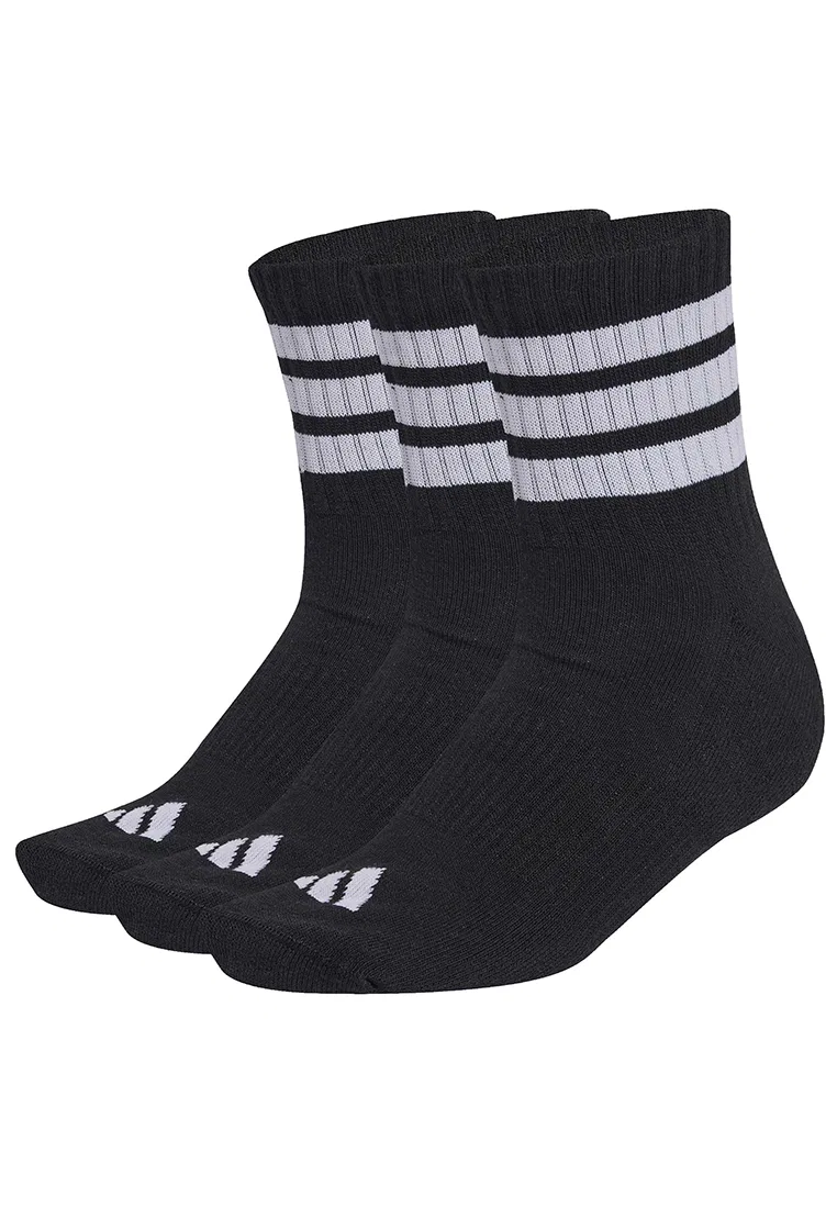 Носки спортивные, 3 пары, средней высоты, Adidas, белые