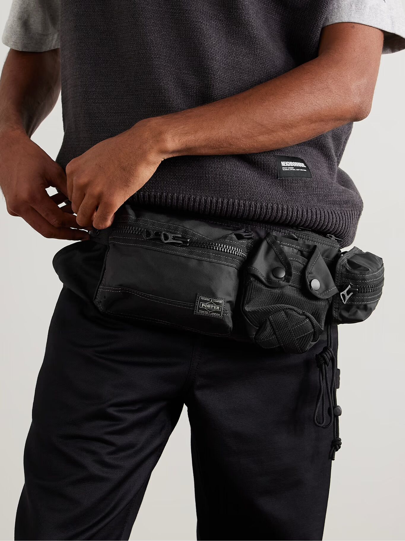 

Нейлоновая поясная сумка PORTER-YOSHIDA & CO, черный