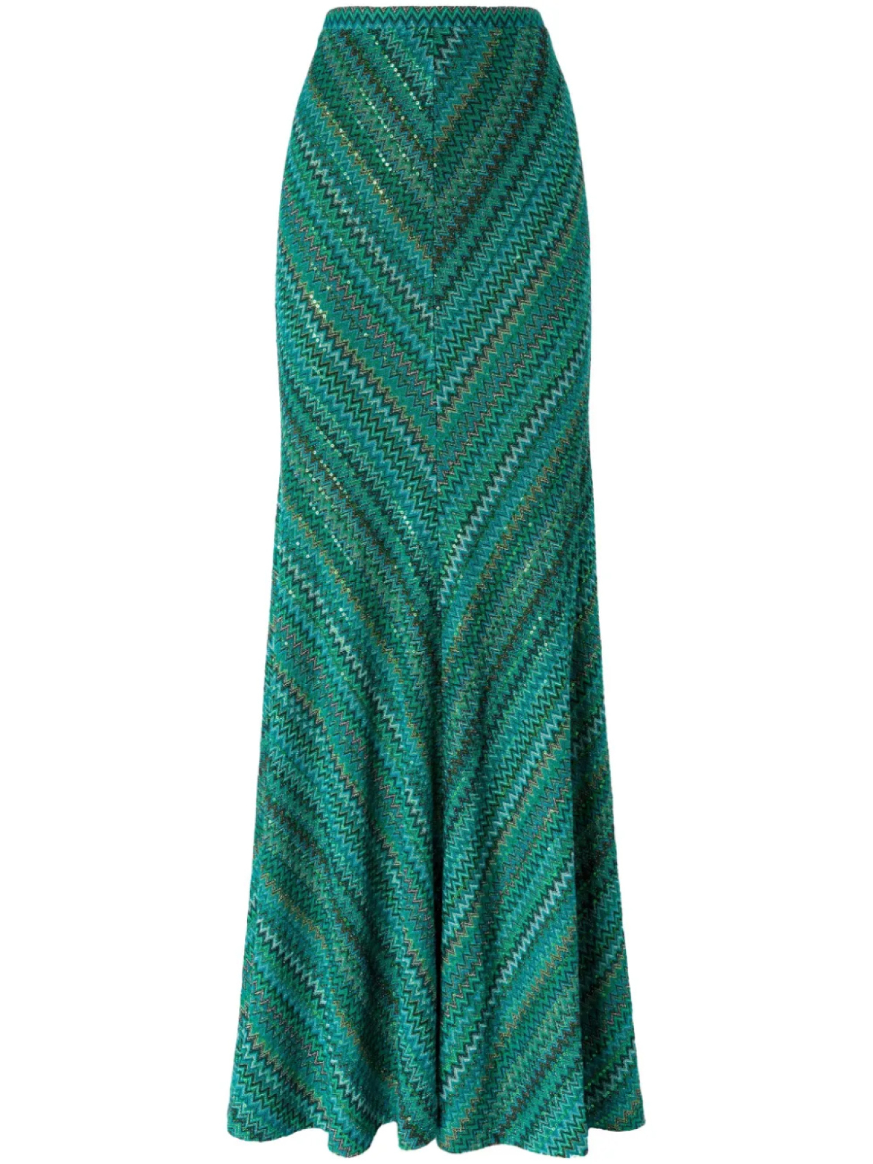 

Юбка макси Missoni Zigzag, зеленый
