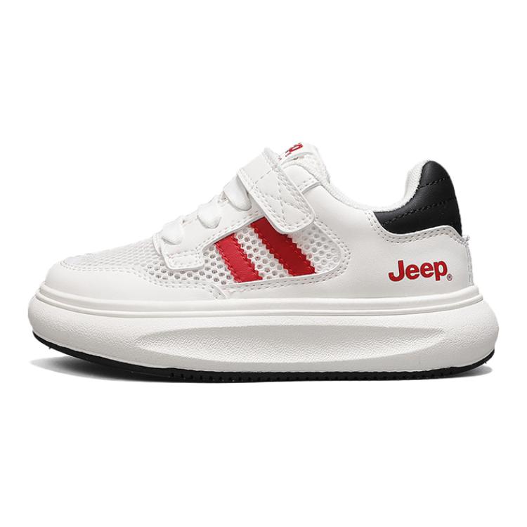 

Детские кроссовки для скейтбординга Kids Low-top White/Red Jeep, белый/красный