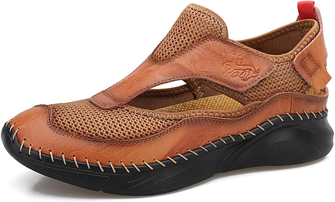 

Мужские закрытые сандалии для пеших прогулок Gospt, дышащие пляжные шлепанцы, обувь рыбака, коричневый