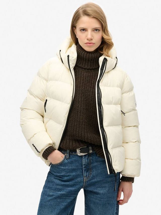 

Спортивная куртка из фугу с капюшоном Superdry, белый