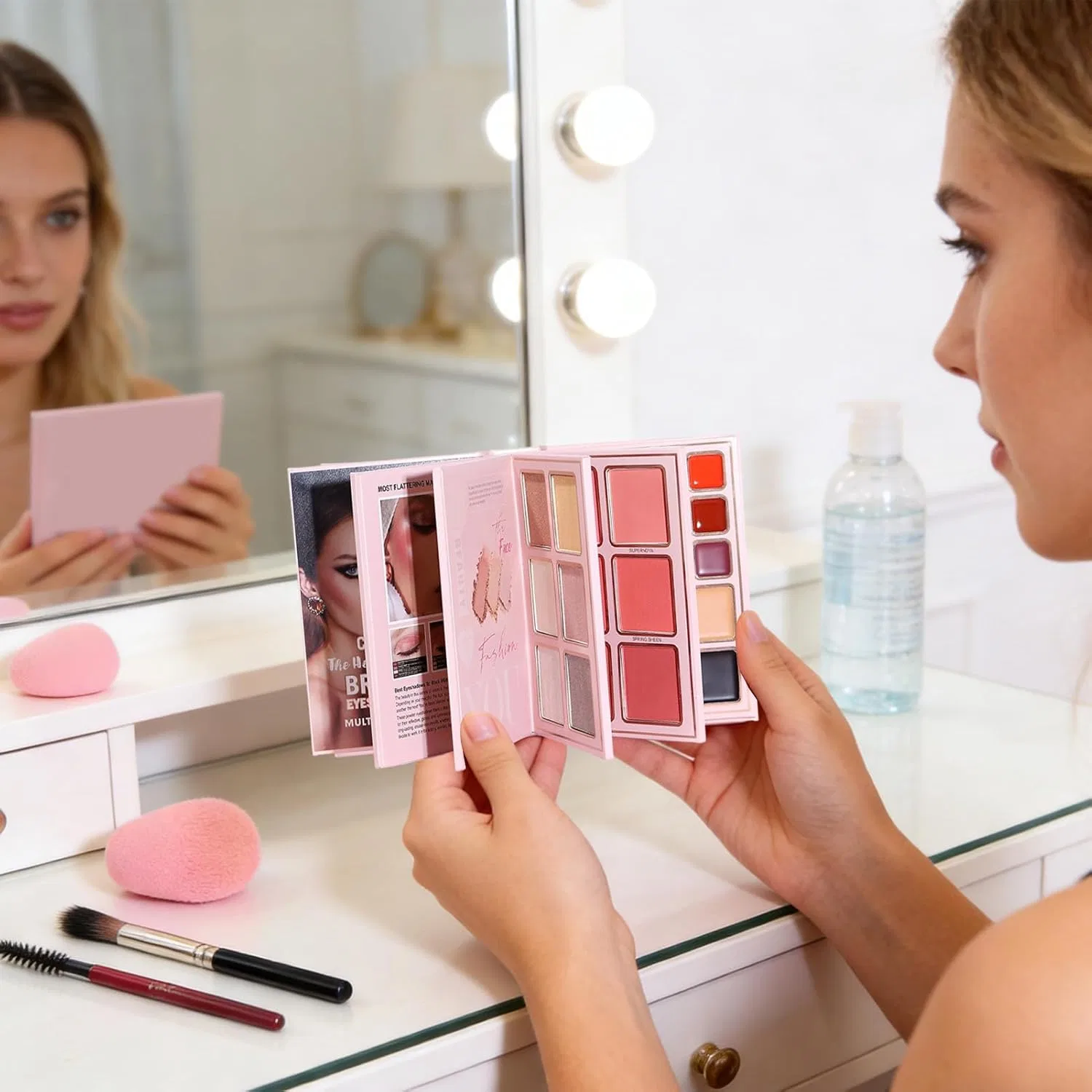 Палетка для макияжа Makeup Book Palette Travel, Yonuaret, 60x1.2г+12x4.5г+6x2.5г — фото 2