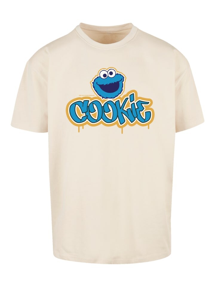 

Футболка F4NT4STIC Sesamstraße Cookie Graffiti Logo, песочный