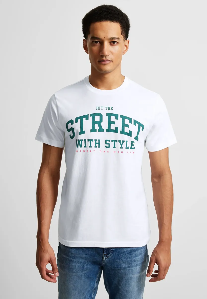 

STREET ONE МУЖСКАЯ футболка с надписью Street One Men, белый