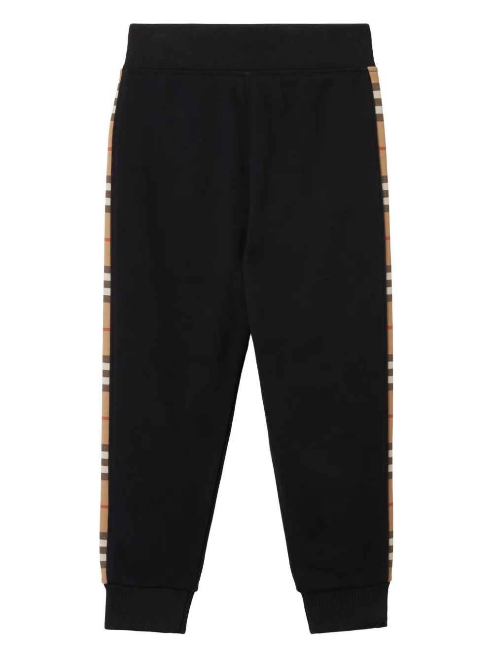 

Спортивные брюки с лампасами в клетку Vintage Check BURBERRY KIDS, черный