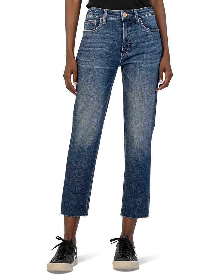 

Джинсы KUT from the Kloth Rachael High-Rise Fab Ab Mom Raw Hem In Explore, цвет Explore