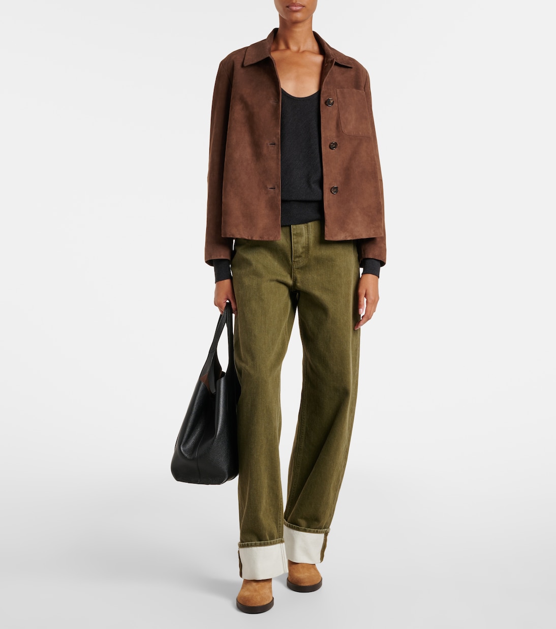 Ботинки BH Bootie 80 на шнуровке из замши Tod's, Sigaro Chiaro — фото 3