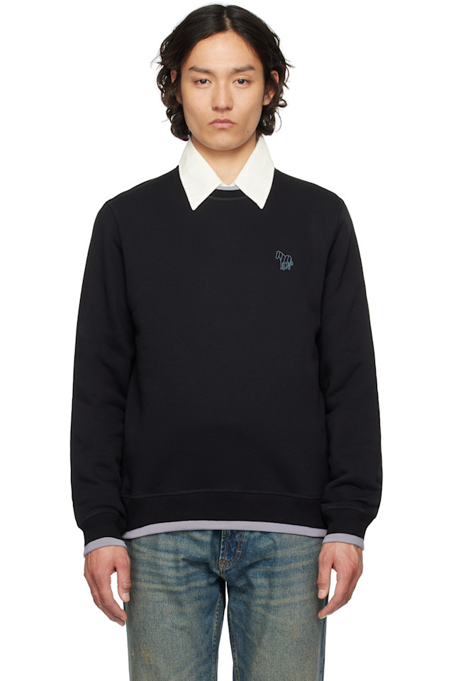 

Свитшот с широкими полосками под зебру Ps By Paul Smith, черный