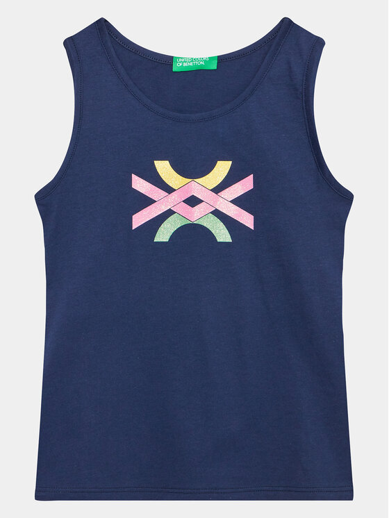 

Топ regular fit 3I1XCH012 United Colors Of Benetton, синий