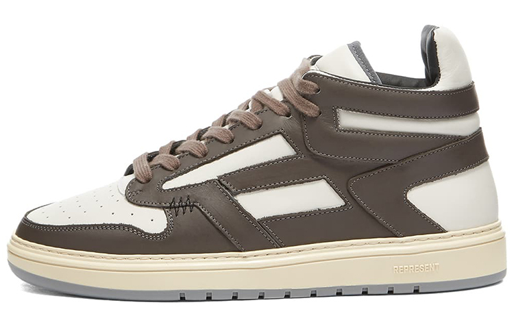 

Reptor Hi Кроссовки Mid-Top Стильные для скейтбординга Мужские Коричневые с белой строчкой REPRESENT