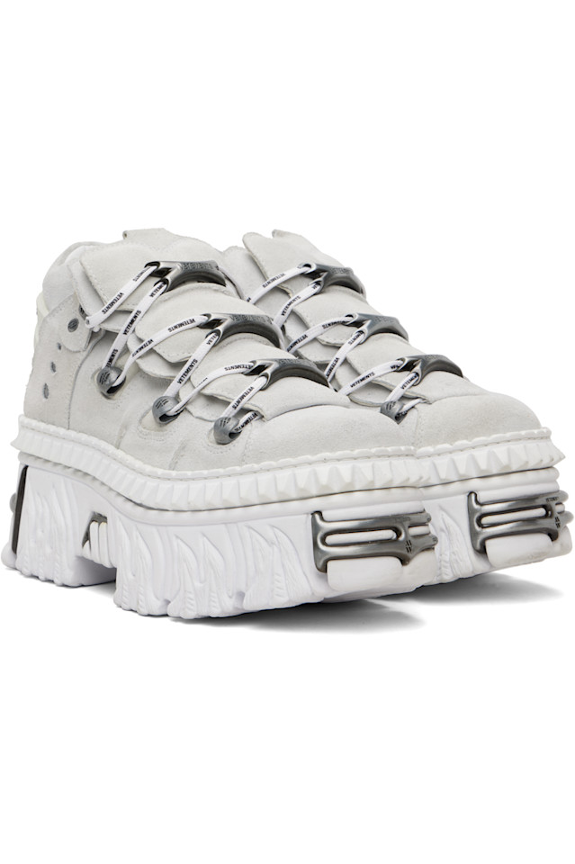 Новые кроссовки на платформе Rock Edition Fire Vetements, белый — фото 4