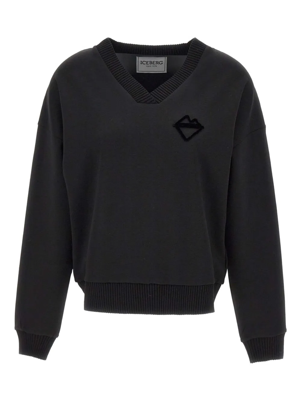 

Толстовка с V-образным вырезом и логотипом Iceberg, черный