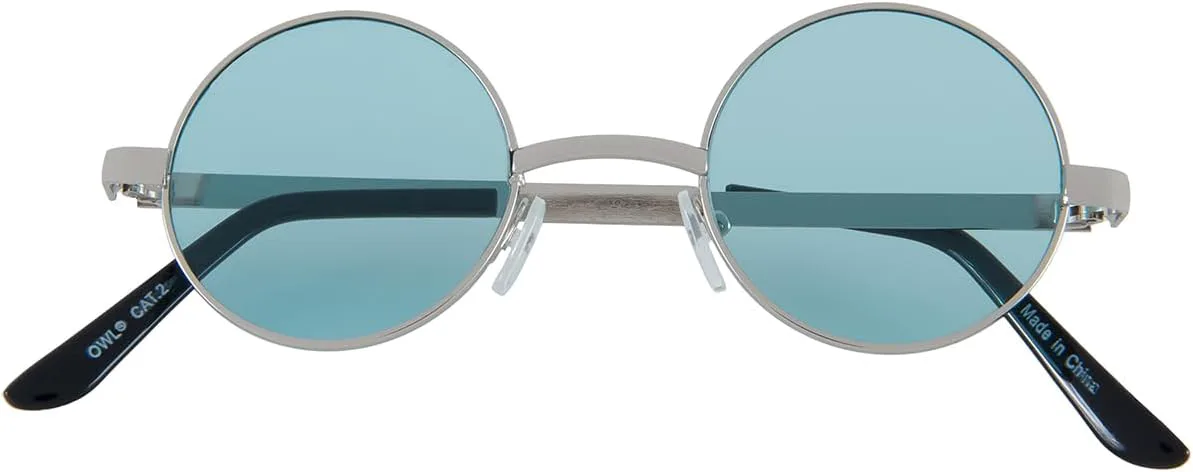 

Солнцезащитные очки OWL, набор из 3 пар, круглые, в стиле ретро-винтаж, с цветной металлической оправой, маленькая модель 43 мм, 43 Mm Green, Pink-yellow, Blue