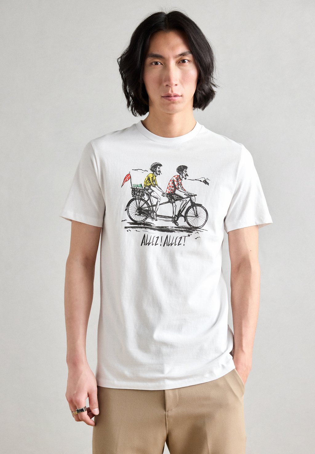 

Футболка с принтом CYCLING ALLEZ ALLEZ TEE Lindbergh, бежевый