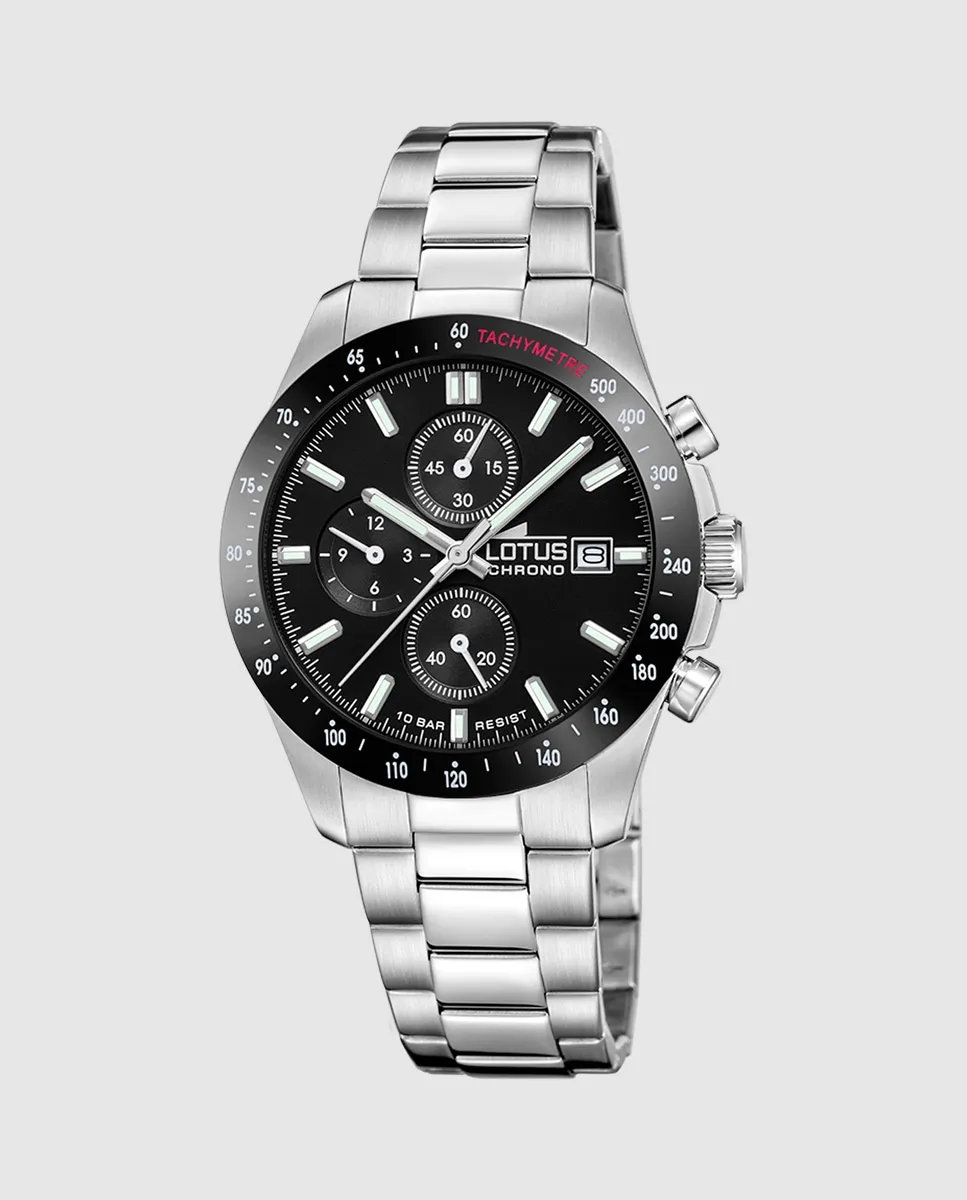 

Мужские часы 18994/8 Chrono из серебристой стали LOTUS, серебряный
