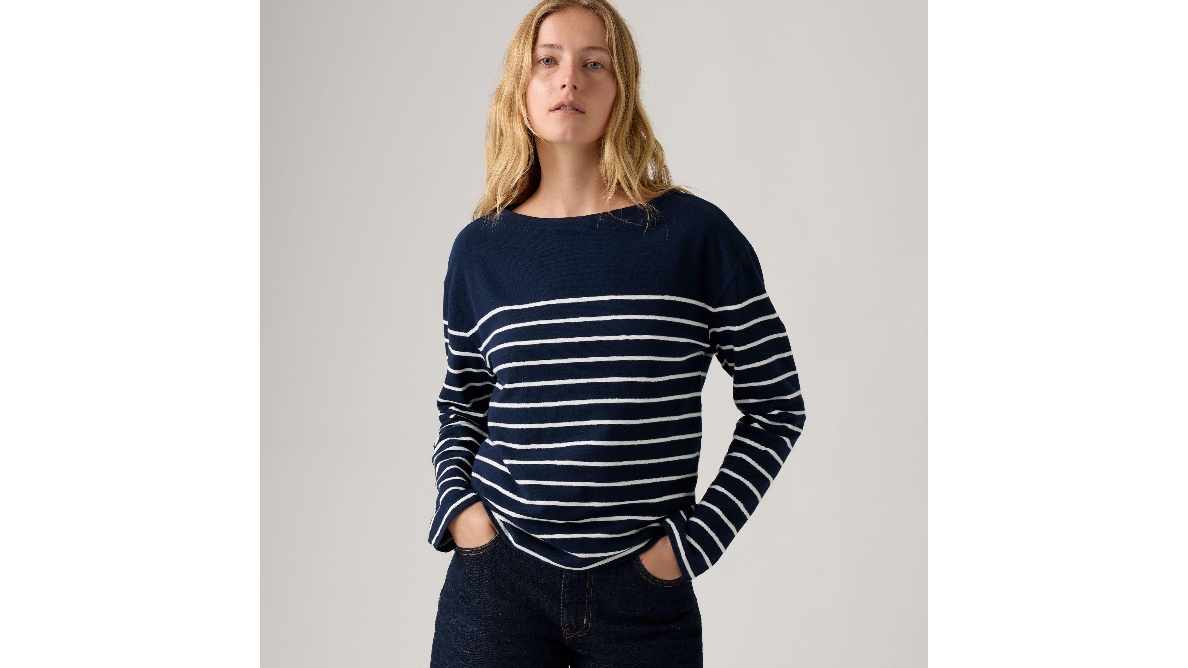 

Топ в полоску Marin Levi's, Navy Blazer - Blue